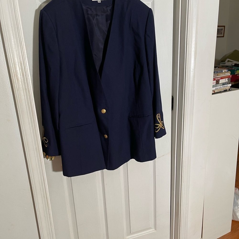 Sarah Christine 2 piece Navy Skirt Suit